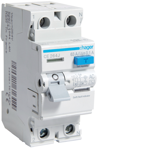 CE264J - ПЗВ 2P 63A 100mA AC