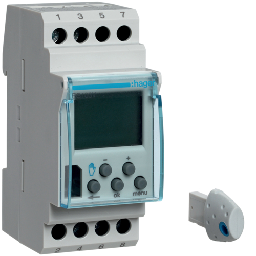 EG103V - Таймер цифровий тижневий Cronotec, 16А, 12/24В,  запас ходу 5 років